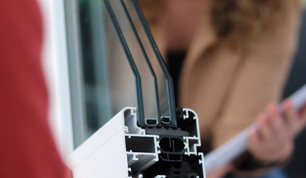 Cross-section showing argon gas fill inside a double glazing sealed unit
